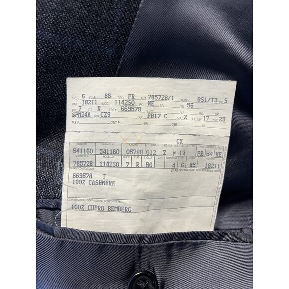 Ermenegildo Zegna Pure Cashmere Mens Blazer 46R 3 Button Sportscoat Gray Blue - Picture 3 of 11